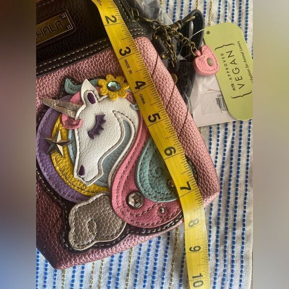 NEW CHALA  UNICORN PINK CELL PHONE CROSSBODY PURSE ADJUSTABLE STRAP - Picture 12 of 13